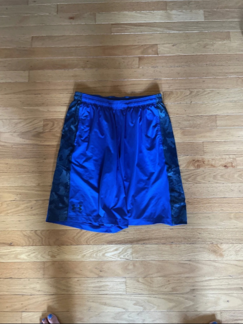 Under Armour Royal Blue Athletic Shorts with Dark Side Panels